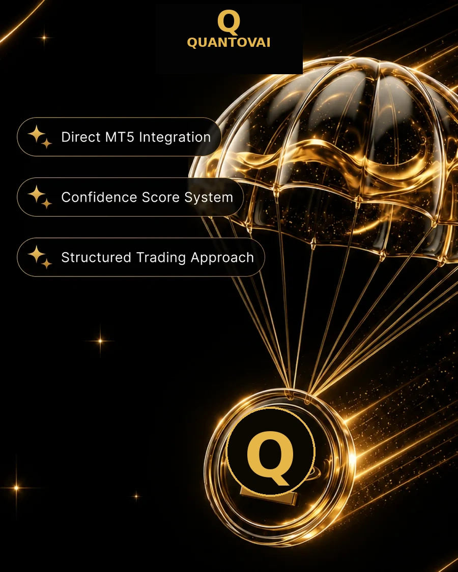 QuantovAI AI-assisted trading ecosystem visual